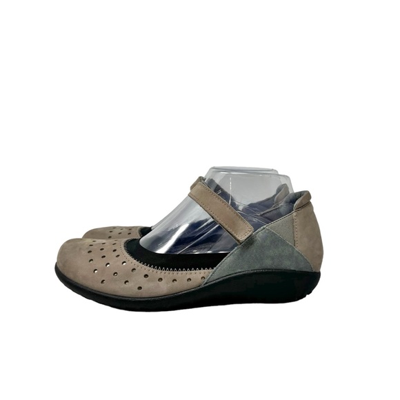 Naot Matua Leather Mary Jane Comfort Flat Shoes Silver Stone Size 37 - Picture 4 of 9
